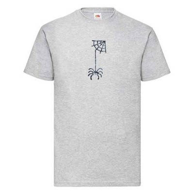 ΓΚΡΙ ΜΕΛΑΝΖΕ t-shirt FRUIT OF THE LOOM με στάμπα A283